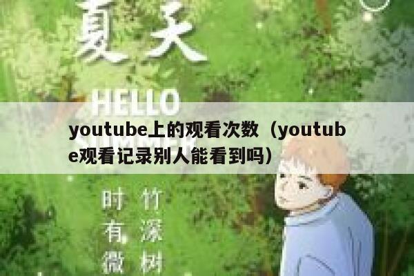 youtube上的观看次数(youtube观看记录别人能看到吗) 第1张 youtube上的观看次数(youtube观看记录别人能看到吗) 第1张