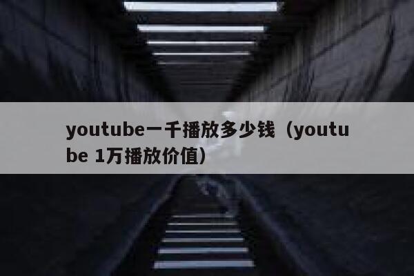 youtube一千播放多少钱（youtube 1万播放价值） 第1张