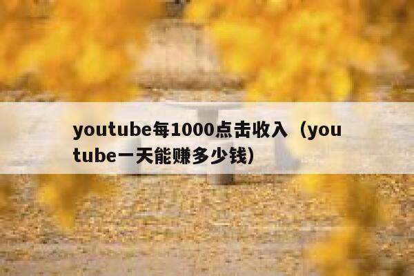 youtube每1000点击收入（youtube一天能赚多少钱） 第1张