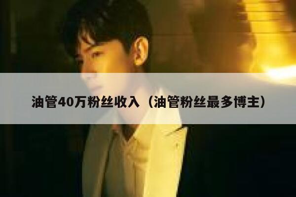 油管40万粉丝收入（油管粉丝最多博主） 第1张