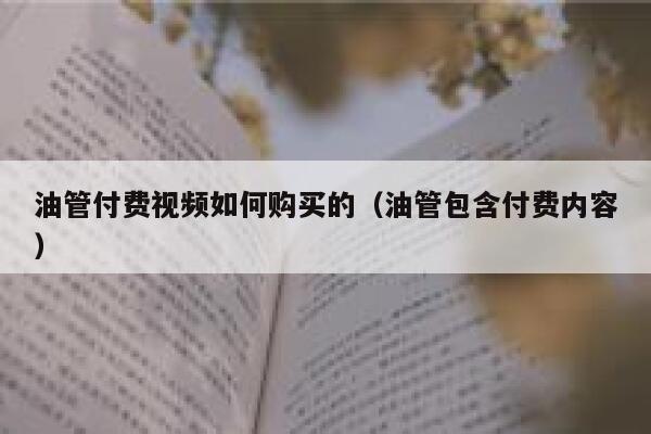 油管付费视频如何购买的（油管包含付费内容） 第1张