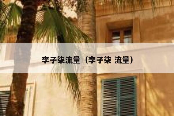 李子柒流量(李子柒 流量) 第1张 李子柒流量(李子柒 流量) 第1张