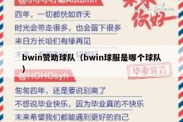 bwin赞助球队（bwin球服是哪个球队） 第1张
