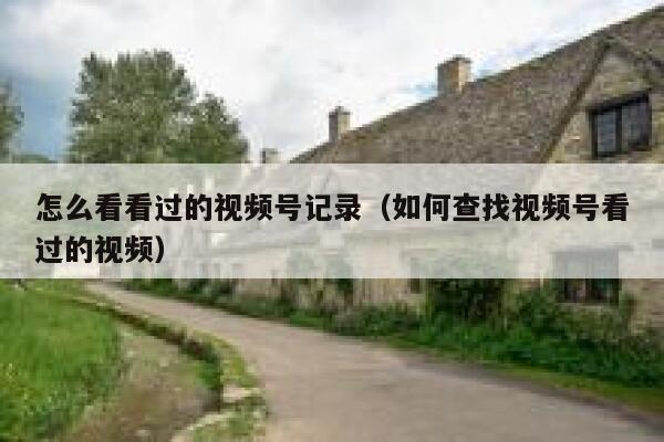 怎么看看过的视频号记录(如何查找视频号看过的视频) 第1张 怎么看看过的视频号记录(如何查找视频号看过的视频) 第1张