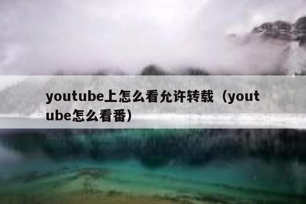 youtube上怎么看允许转载（youtube怎么看番） 第1张
