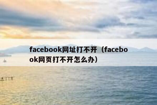 facebook网址打不开（facebook网页打不开怎么办） 第1张