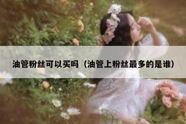 油管粉丝可以买吗（油管上粉丝最多的是谁） 第1张