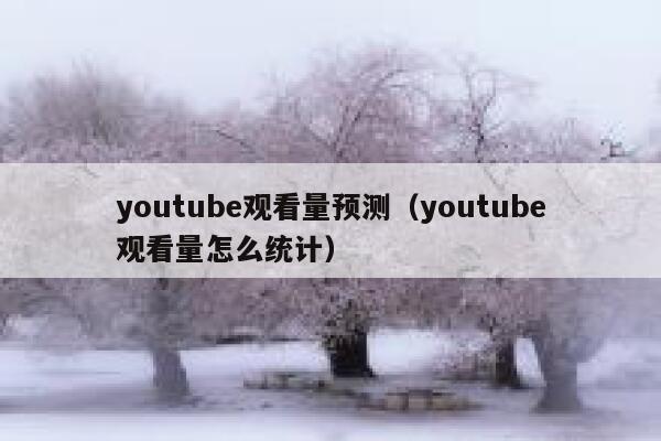 youtube观看量预测（youtube观看量怎么统计） 第1张