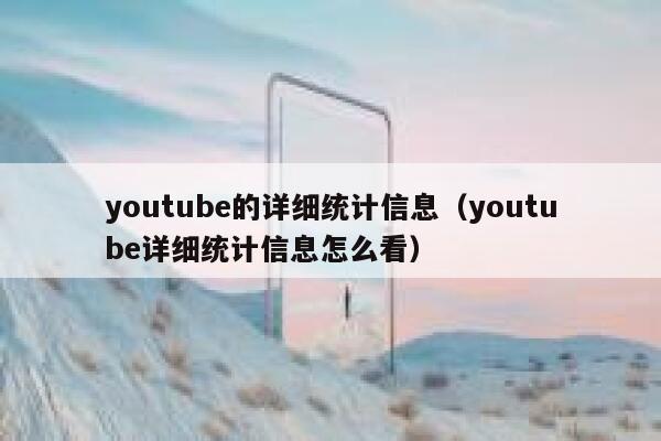 youtube的详细统计信息（youtube详细统计信息怎么看） 第1张