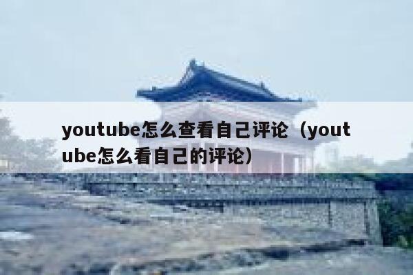 youtube怎么查看自己评论（youtube怎么看自己的评论） 第1张