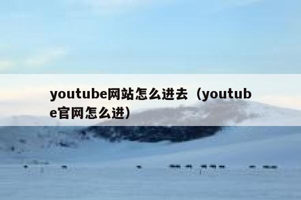 youtube网站怎么进去（youtube官网怎么进） 第1张