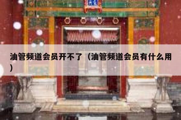 油管频道会员开不了（油管频道会员有什么用） 第1张