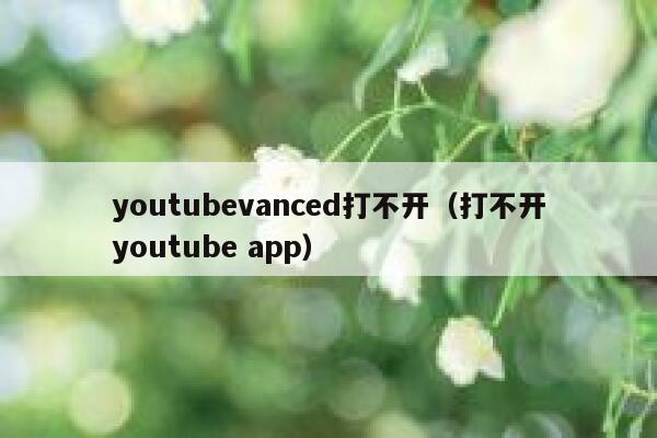 youtubevanced打不开（打不开youtube app） 第1张
