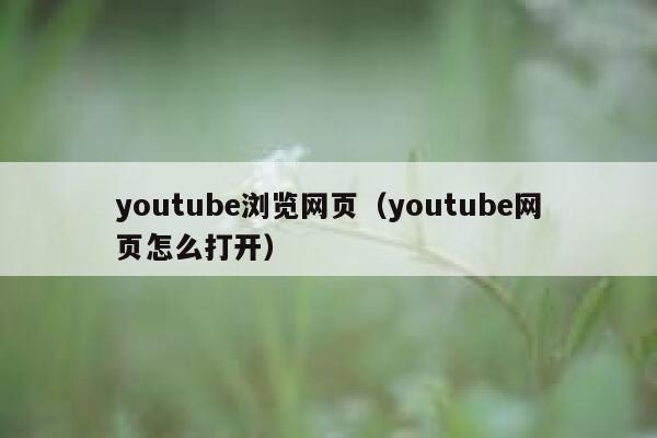 youtube浏览网页(youtube网页怎么打开) 第1张 youtube浏览网页(youtube网页怎么打开) 第1张