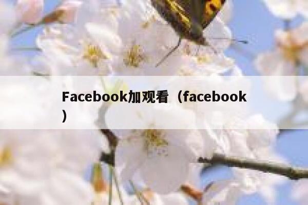Facebook加观看(facebook) 第1张 Facebook加观看(facebook) 第1张