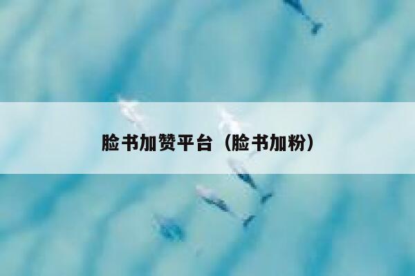 脸书加赞平台（脸书加粉） 第1张