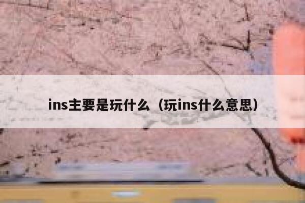 ins主要是玩什么(玩ins什么意思) 第1张 ins主要是玩什么(玩ins什么意思) 第1张