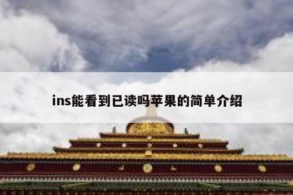 ins能看到已读吗苹果的简单介绍 第1张 ins能看到已读吗苹果的简单介绍 第1张