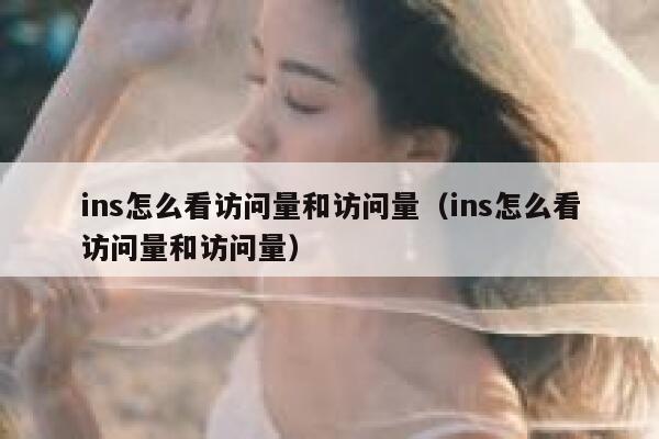 ins怎么看访问量和访问量（ins怎么看访问量和访问量） 第1张