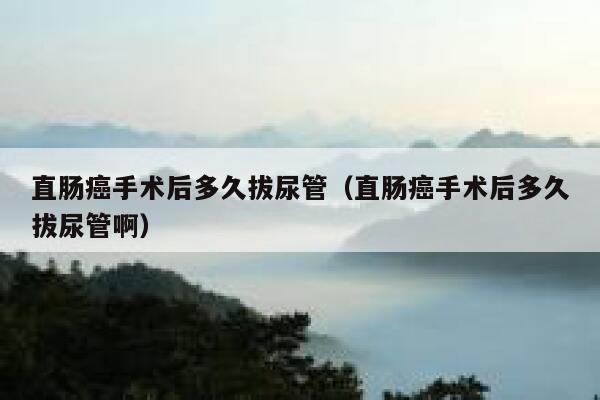 直肠癌手术后多久拔尿管（直肠癌手术后多久拔尿管啊） 第1张