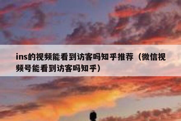 ins的视频能看到访客吗知乎推荐（微信视频号能看到访客吗知乎） 第1张