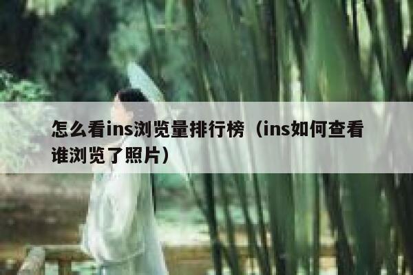 怎么看ins浏览量排行榜（ins如何查看谁浏览了照片） 第1张