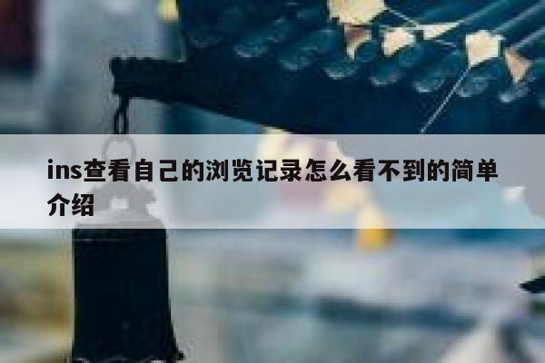 ins查看自己的浏览记录怎么看不到的简单介绍 第1张 ins查看自己的浏览记录怎么看不到的简单介绍 第1张