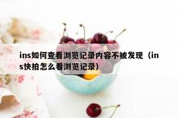 ins如何查看浏览记录内容不被发现(ins快拍怎么看浏览记录) 第1张 ins如何查看浏览记录内容不被发现(ins快拍怎么看浏览记录) 第1张
