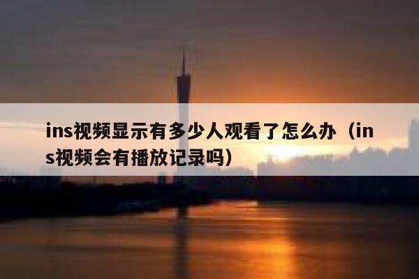 ins视频显示有多少人观看了怎么办（ins视频会有播放记录吗） 第1张
