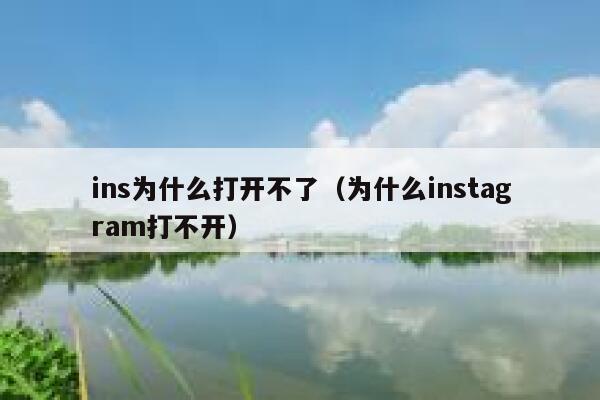 ins为什么打开不了（为什么instagram打不开） 第1张