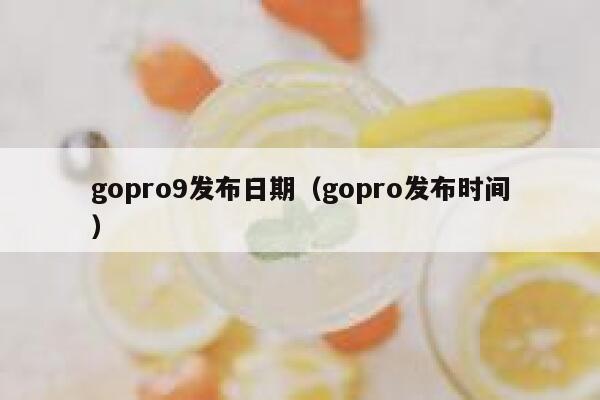 gopro9发布日期（gopro发布时间） 第1张