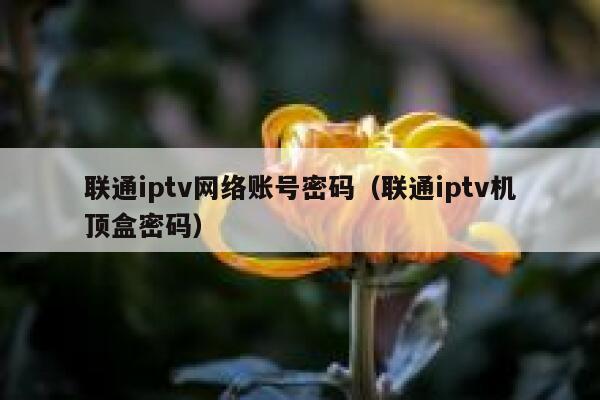 联通iptv网络账号密码（联通iptv机顶盒密码） 第1张