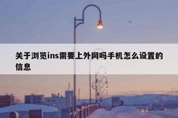 关于浏览ins需要上外网吗手机怎么设置的信息 第1张 关于浏览ins需要上外网吗手机怎么设置的信息 第1张