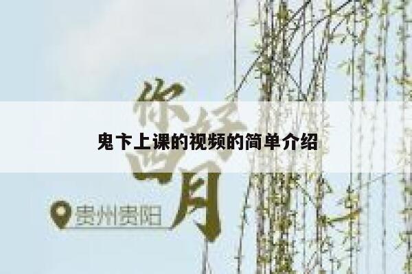 鬼卞上课的视频的简单介绍 第1张