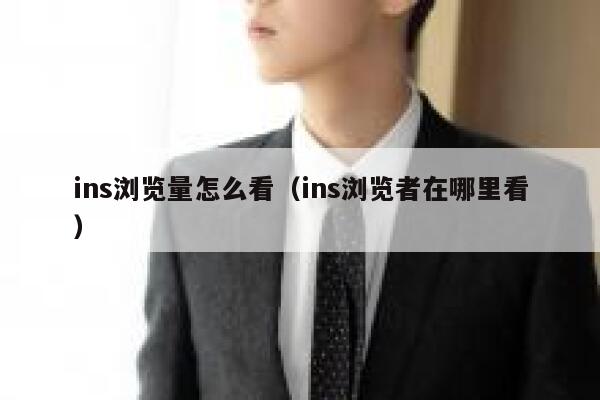 ins浏览量怎么看（ins浏览者在哪里看） 第1张