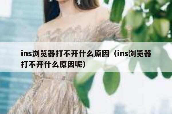 ins浏览器打不开什么原因（ins浏览器打不开什么原因呢） 第1张
