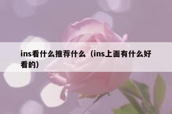 ins看什么推荐什么(ins上面有什么好看的) 第1张 ins看什么推荐什么(ins上面有什么好看的) 第1张
