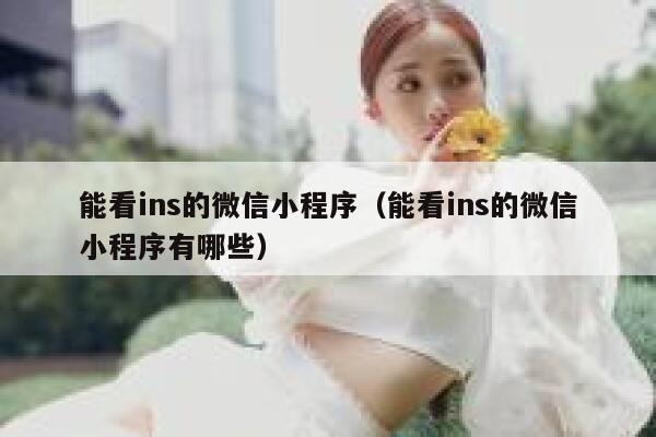 能看ins的微信小程序（能看ins的微信小程序有哪些） 第1张