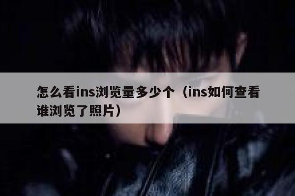 怎么看ins浏览量多少个（ins如何查看谁浏览了照片） 第1张