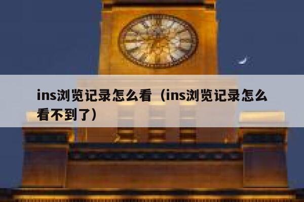 ins浏览记录怎么看（ins浏览记录怎么看不到了） 第1张
