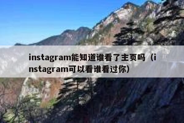 instagram能知道谁看了主页吗(instagram可以看谁看过你) 第1张 instagram能知道谁看了主页吗(instagram可以看谁看过你) 第1张