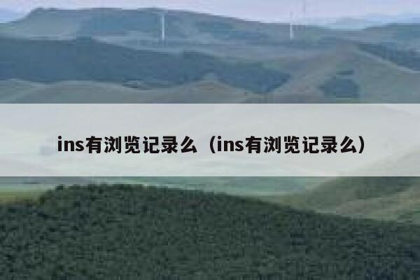 ins有浏览记录么（ins有浏览记录么） 第1张