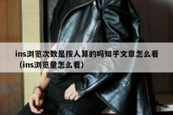 ins浏览次数是按人算的吗知乎文章怎么看（ins浏览量怎么看） 第1张