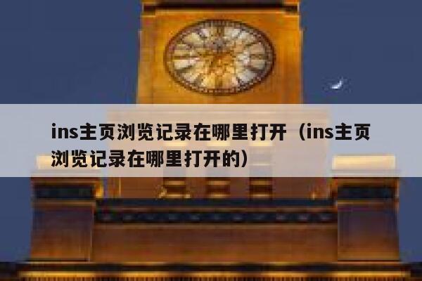 ins主页浏览记录在哪里打开（ins主页浏览记录在哪里打开的） 第1张