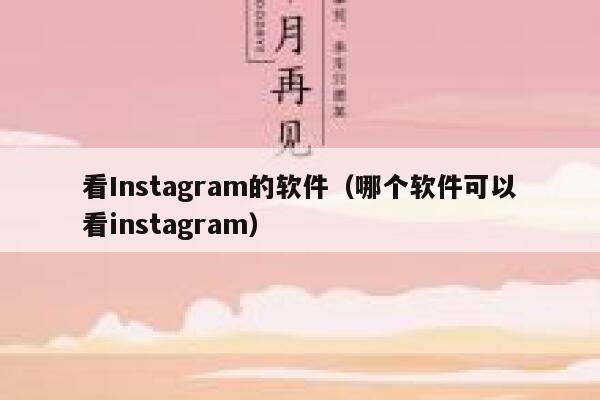 看Instagram的软件（哪个软件可以看instagram） 第1张