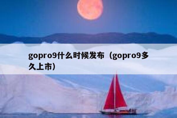 gopro9什么时候发布（gopro9多久上市） 第1张
