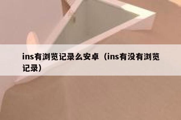 ins有浏览记录么安卓（ins有没有浏览记录） 第1张