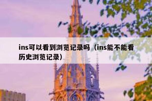 ins可以看到浏览记录吗(ins能不能看历史浏览记录) 第1张 ins可以看到浏览记录吗(ins能不能看历史浏览记录) 第1张