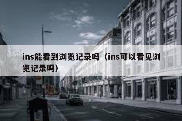 ins能看到浏览记录吗（ins可以看见浏览记录吗） 第1张