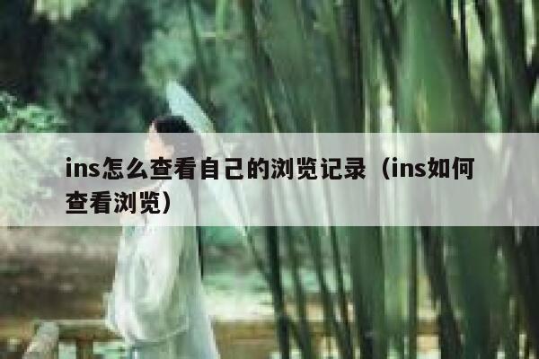 ins怎么查看自己的浏览记录（ins如何查看浏览） 第1张
